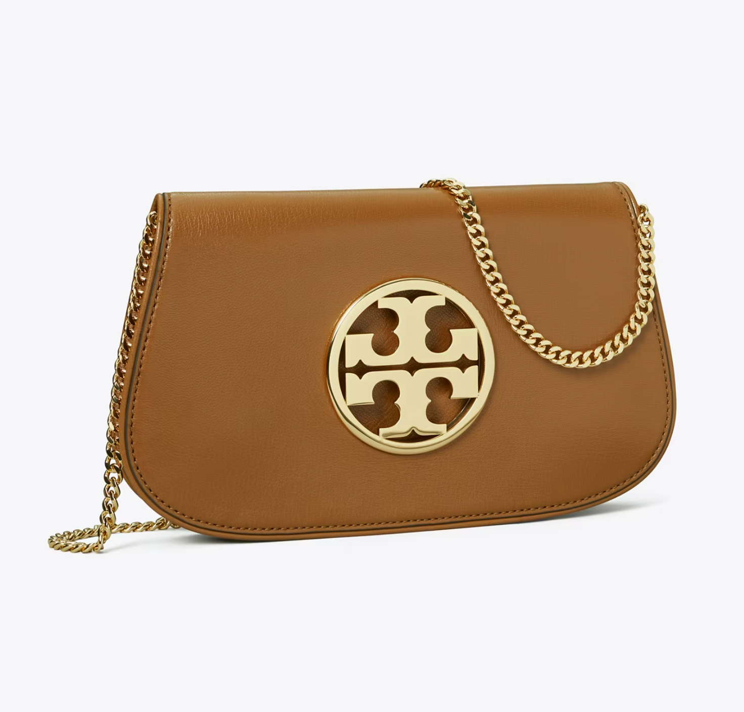 Tory Burch 汤丽柏琦Reva Clutch经典链条腋下包Tiger's Eye