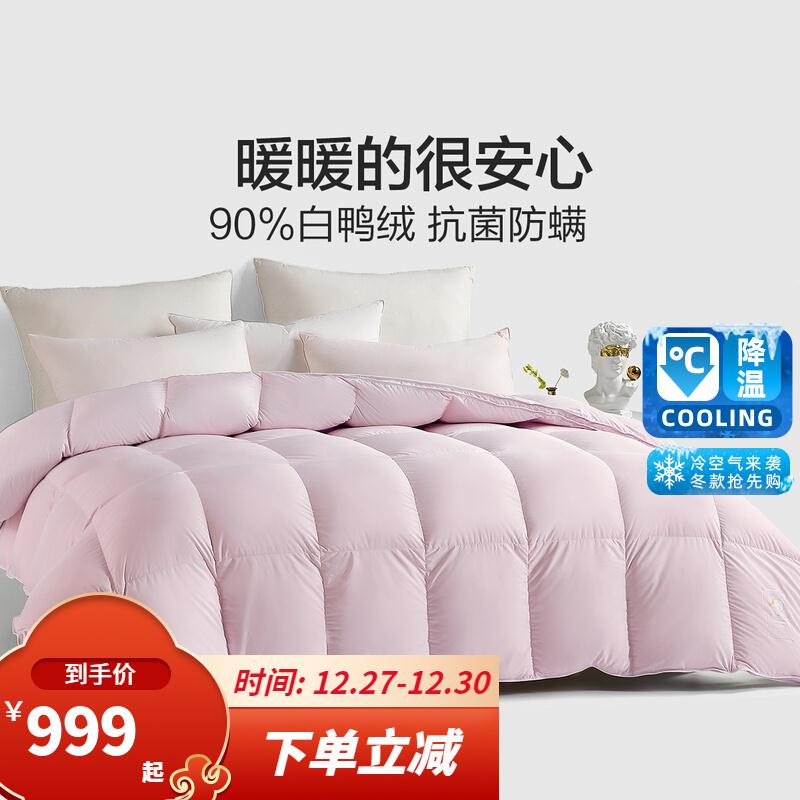 【漏洞599】水星家纺 90%白鸭绒被冬被150*210cm