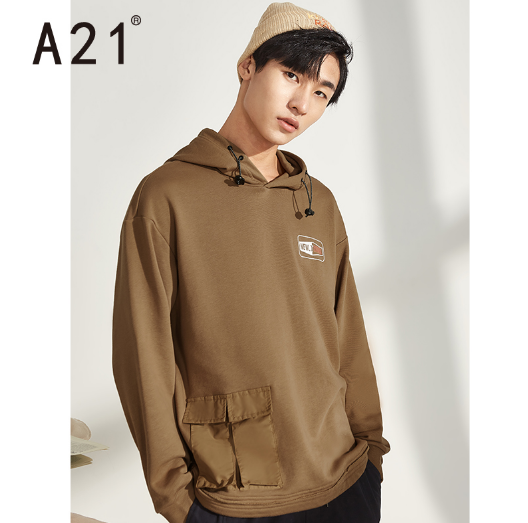 39元包邮！A21 新款印花连帽卫衣
