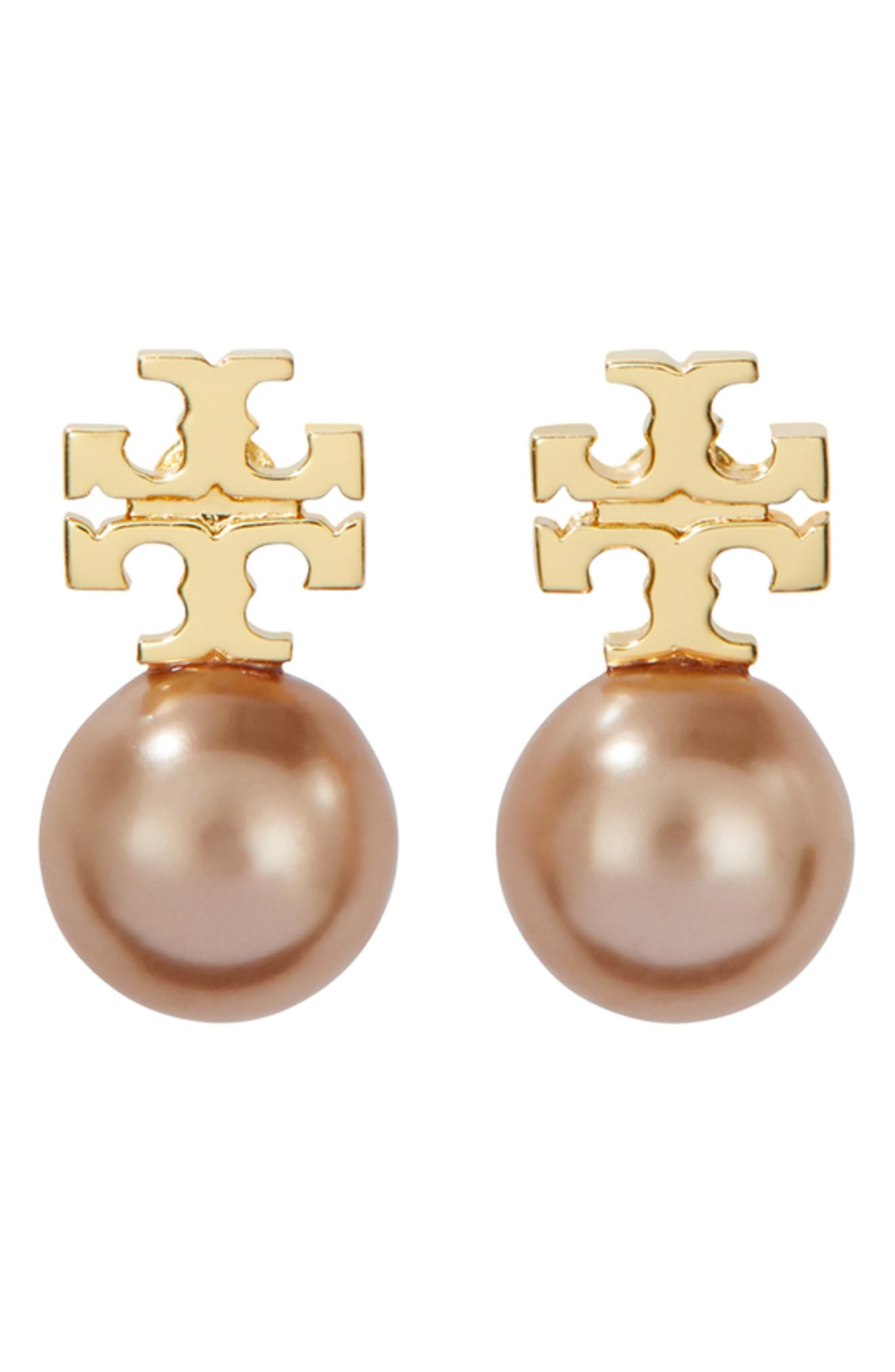 Tory Burch Faux Pearl Stud Earrings