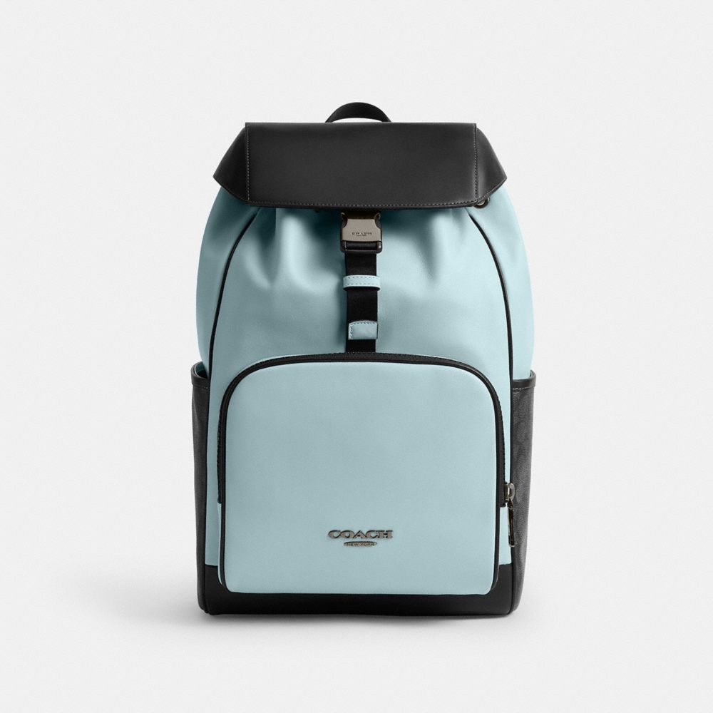 coach racer backpack in colorblock signature canvas CAJ73-QBXTG