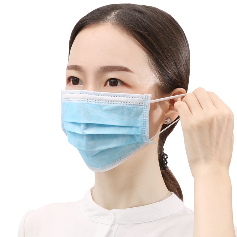 成人三层熔喷布防护口罩薄款