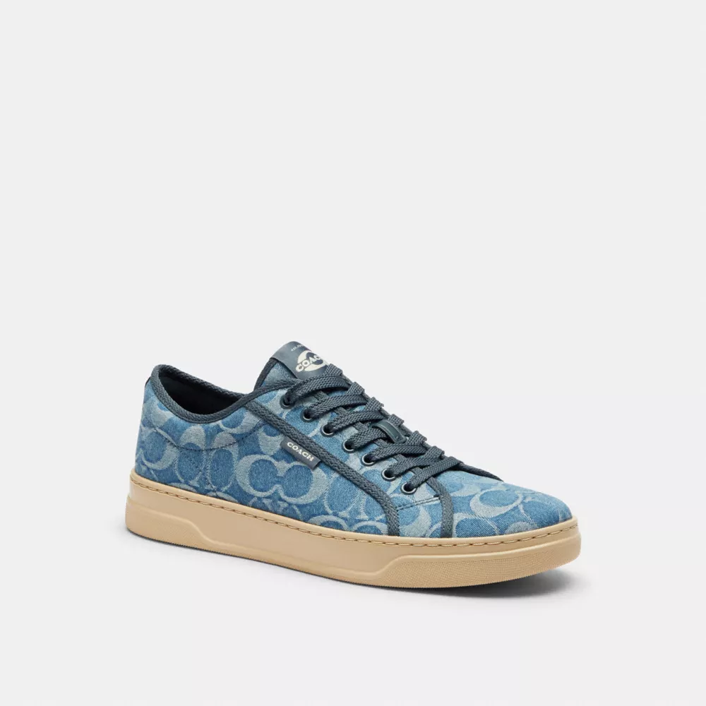 coach canvas sneaker in signature denim CDQ99-YNJ