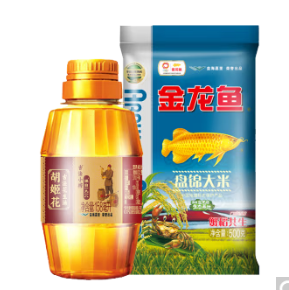 6.9元包邮！精选组合 金龙鱼大米500g+胡姬花花生油158ml