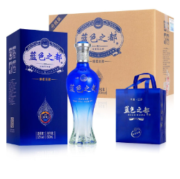 92元包邮！蓝色之都 52度白酒500ml*6瓶