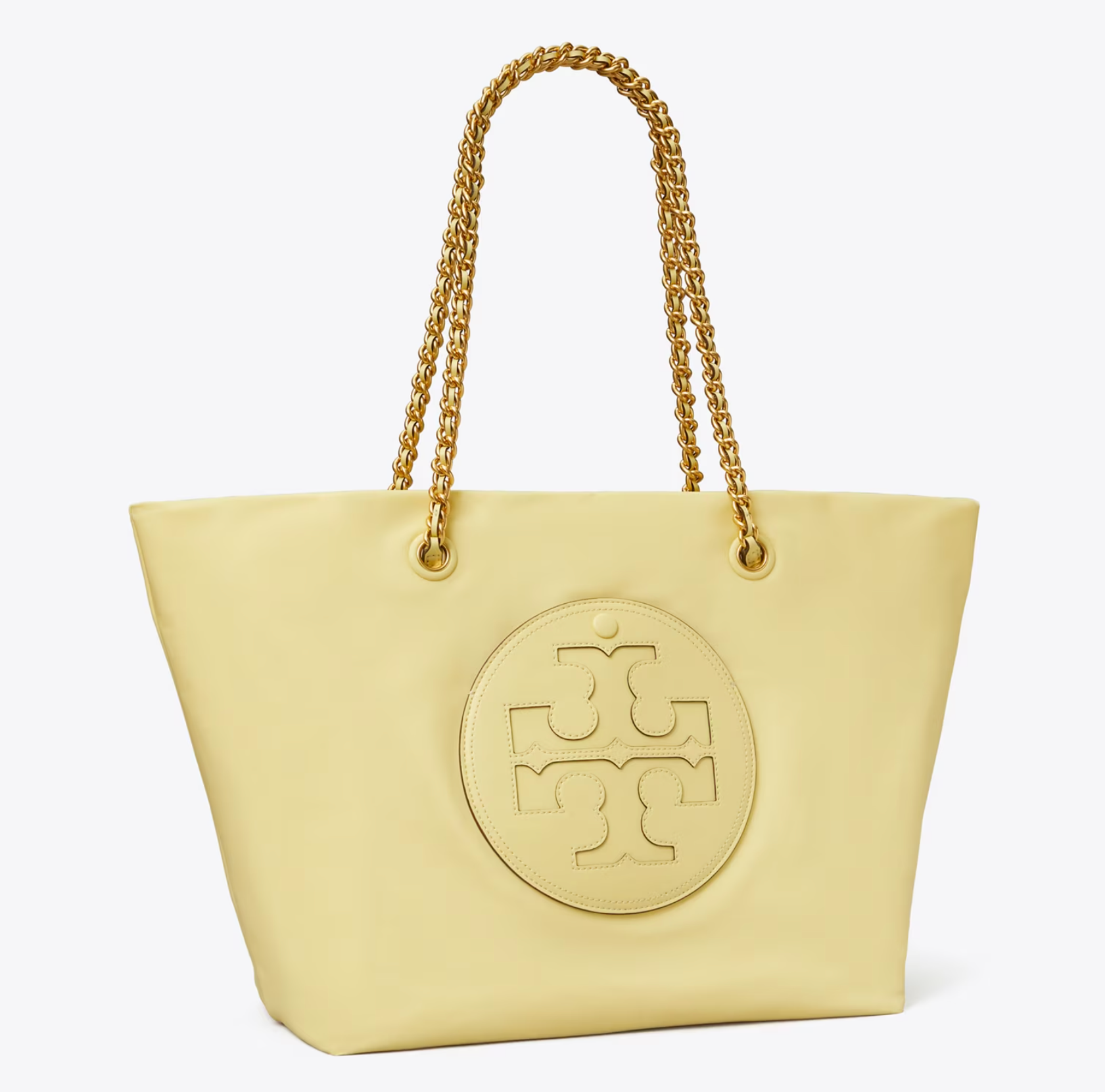 Tory Burch 汤丽柏琦Ella 链条托特包Lemon Sugar