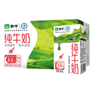 34元包邮！蒙牛纯牛奶250ml*16盒