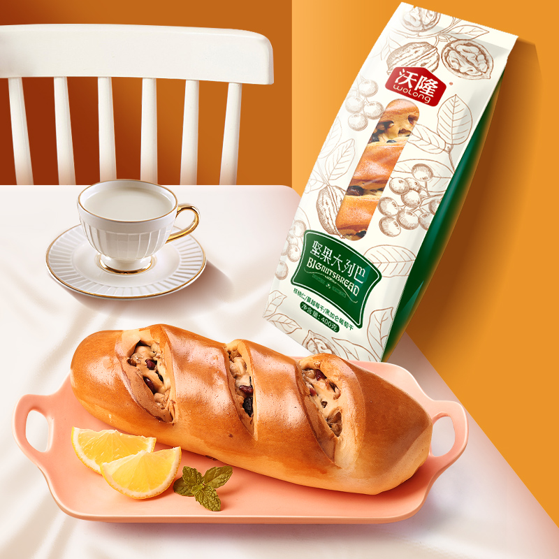 【沃隆新品】坚果大列巴面包400g