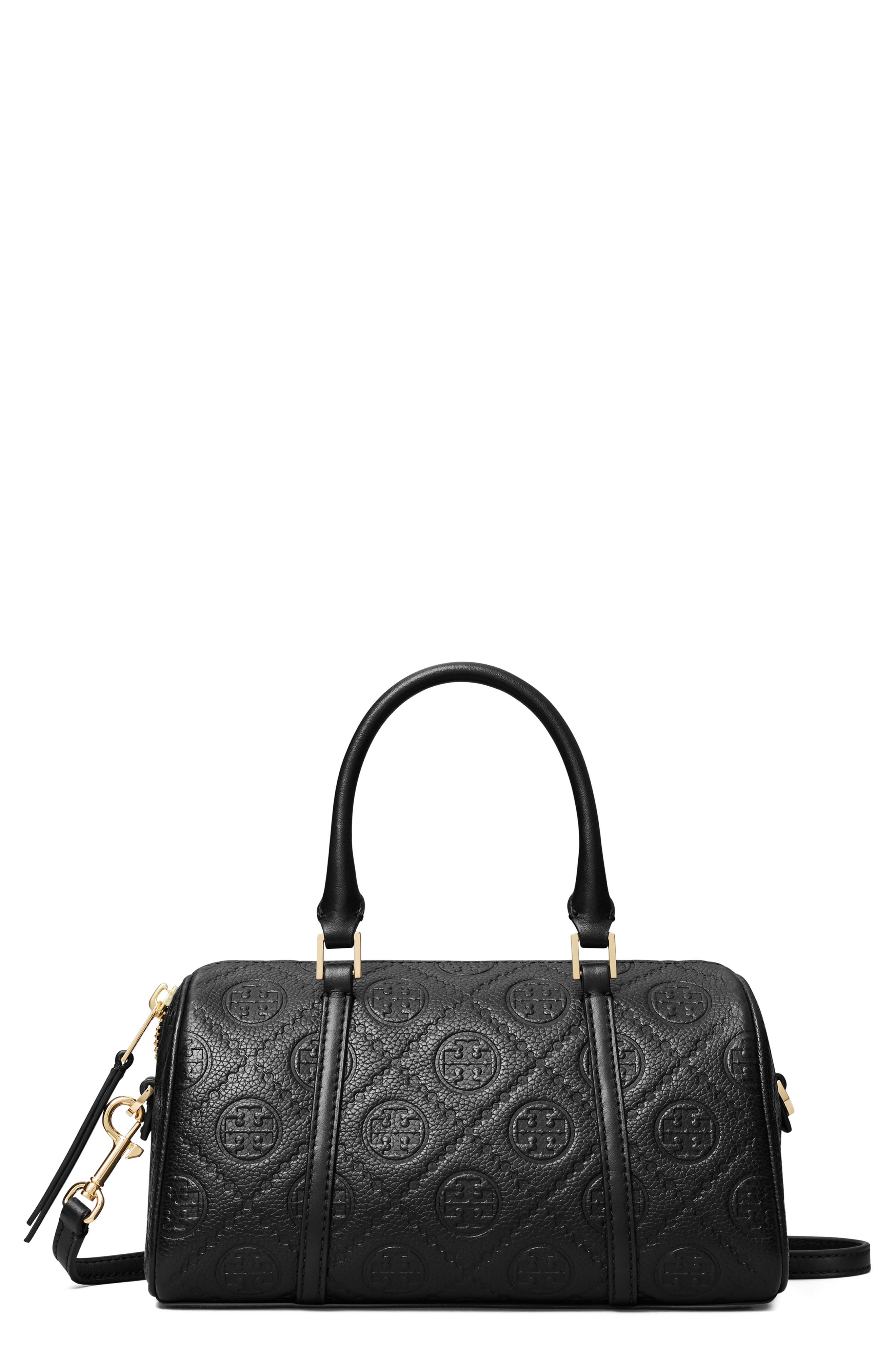 Tory Burch Mini T Monogram Leather Barrel Bag
