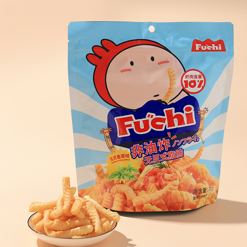 富吃办公室休闲零食虾片70g*5