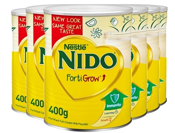 包邮包税nestle雀巢nido学生全脂高钙奶粉400gx6罐