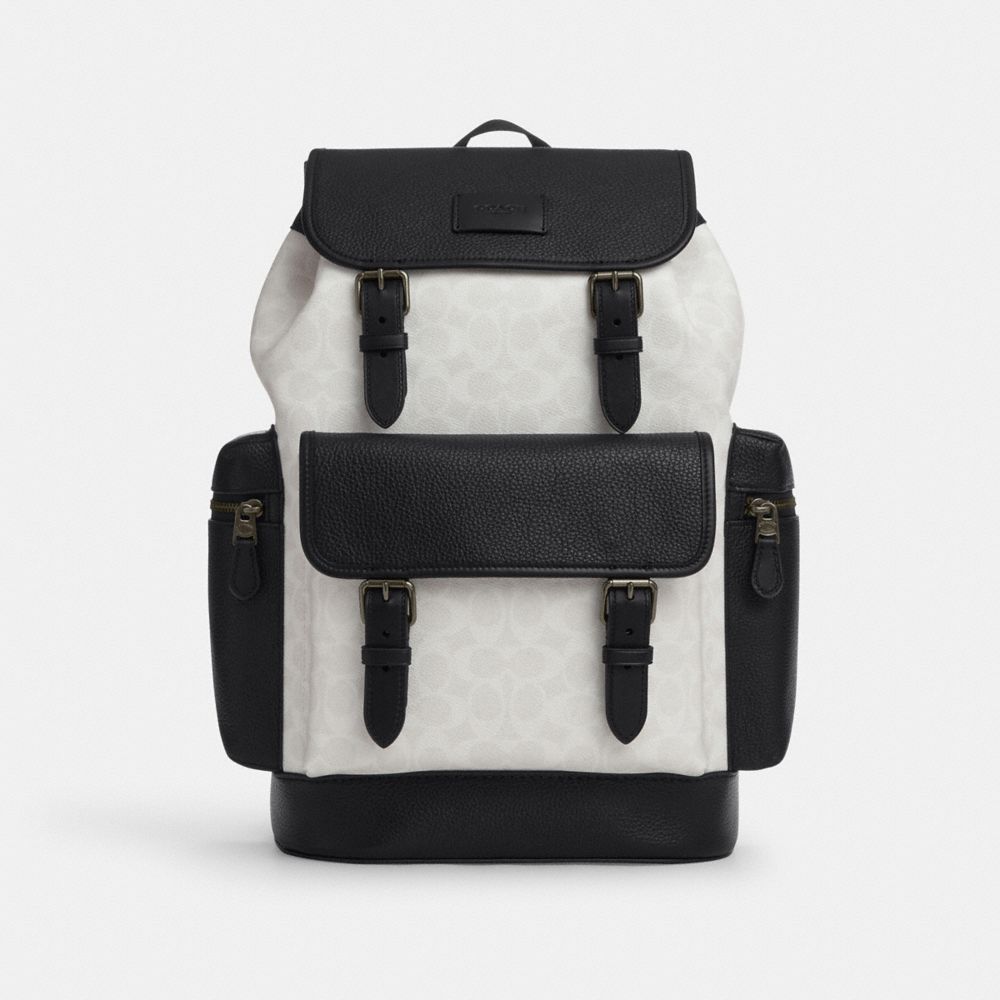 coach sprint backpack in colorblock signature canvas CBI12-QBMQV