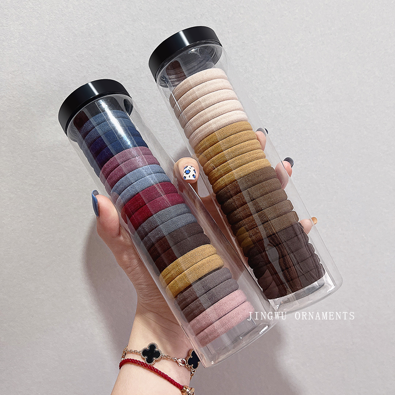 纯色加粗高弹力发绳发圈20根