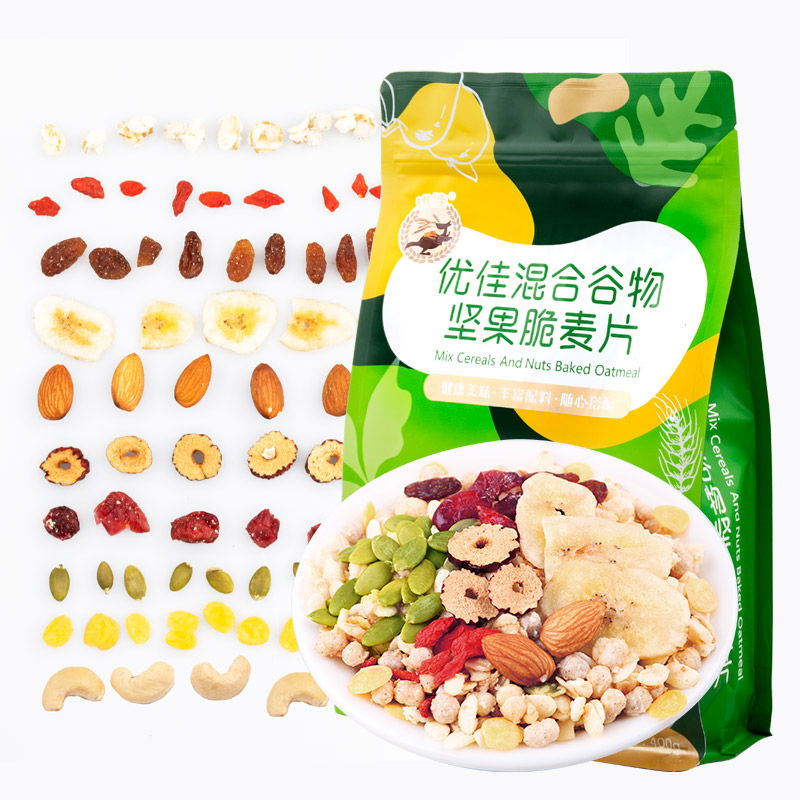 优佳 混合谷物坚果脆麦片