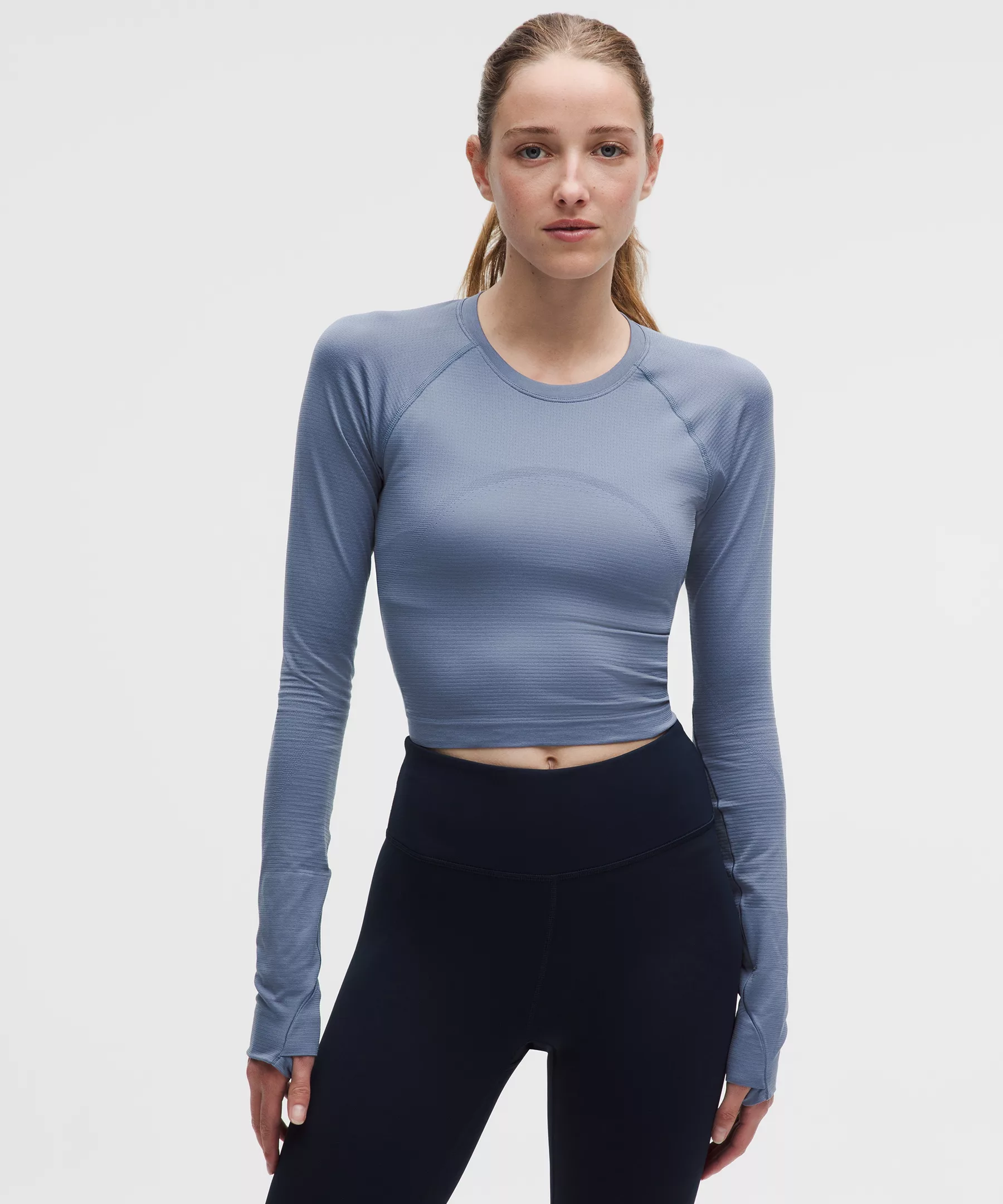 Lululemon Swiftly Tech Cropped女士长袖T恤 2.0