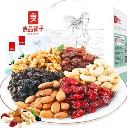 49元包邮！良品铺子每日坚果750g礼盒30袋装