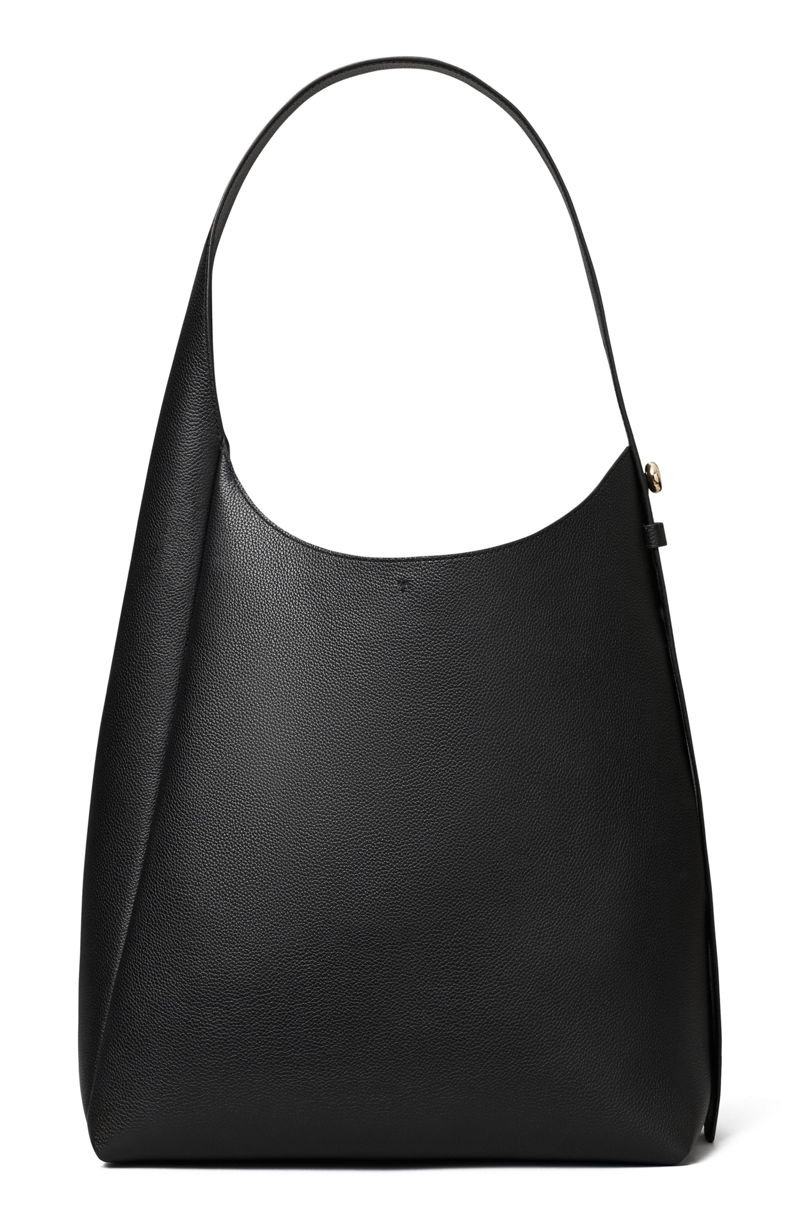 Tory Burch Romy Pebble Leather Hobo Bag