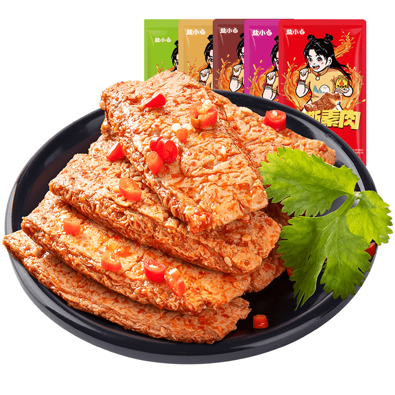 盐津铺子手撕素肉小包装辣味豆干50包