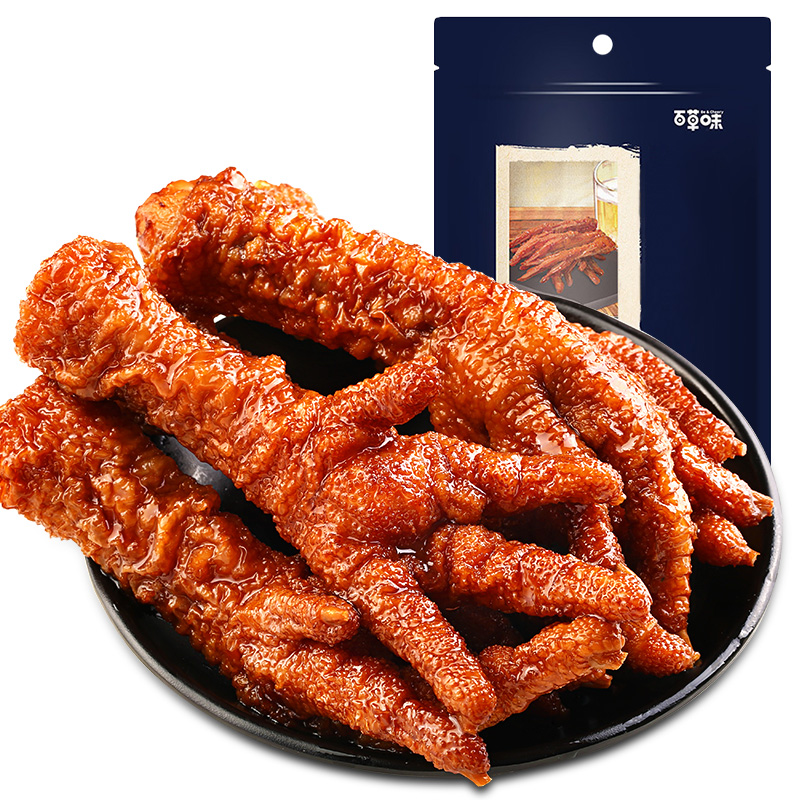 拍2件【百草味】虎皮凤爪160g*2