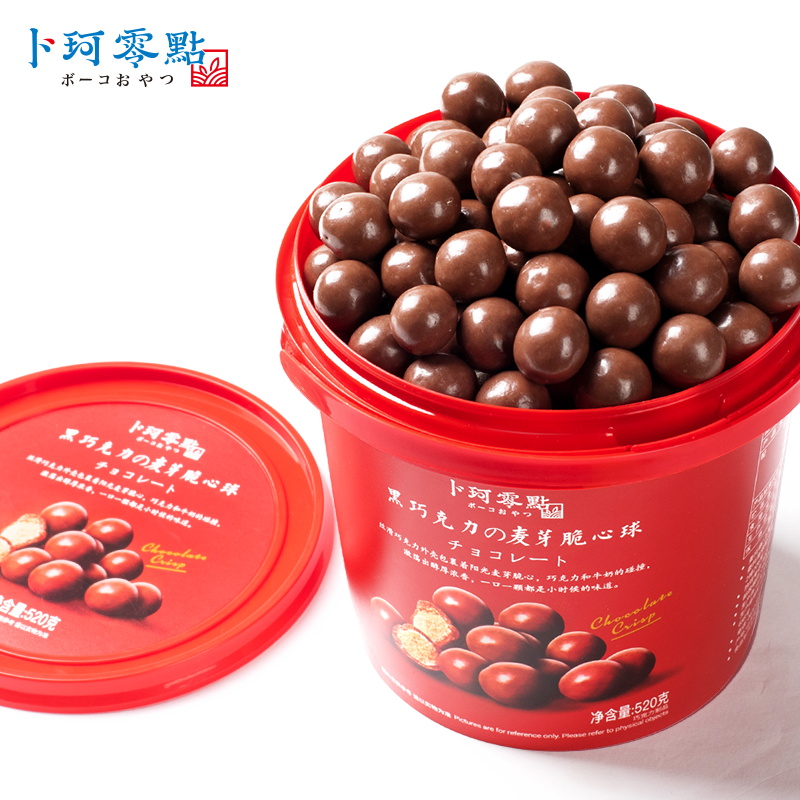 卜珂-520g麦丽素桶装夹心纯可可