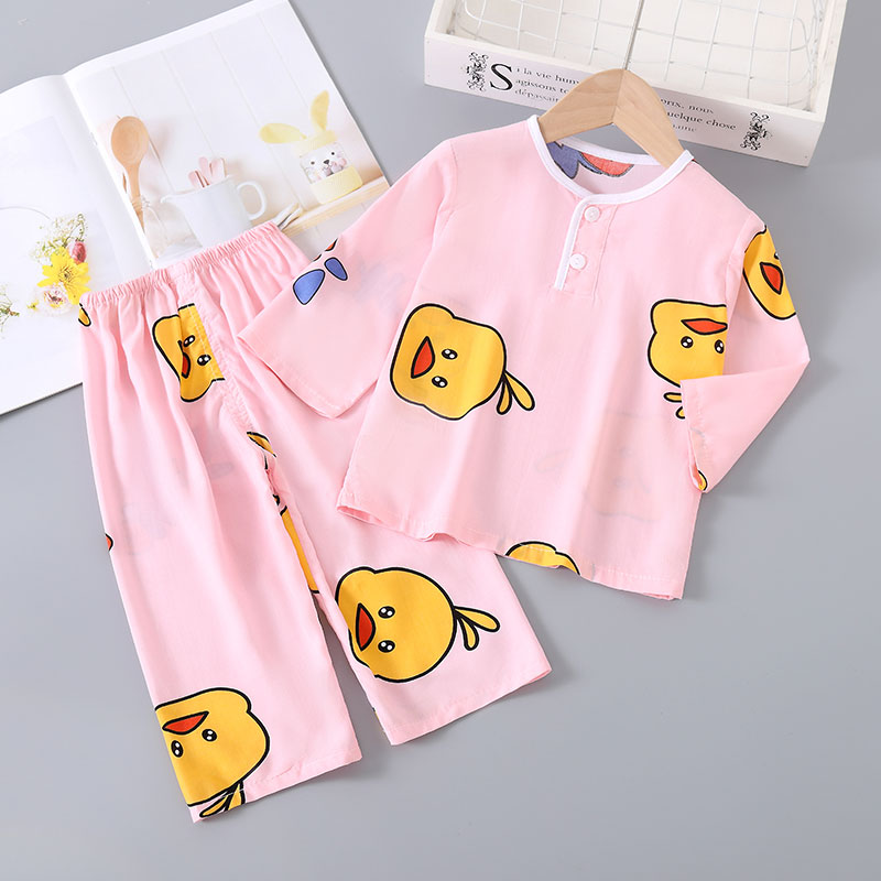 全尺寸一个价！小黄鸭系列！棉绸儿童家居服