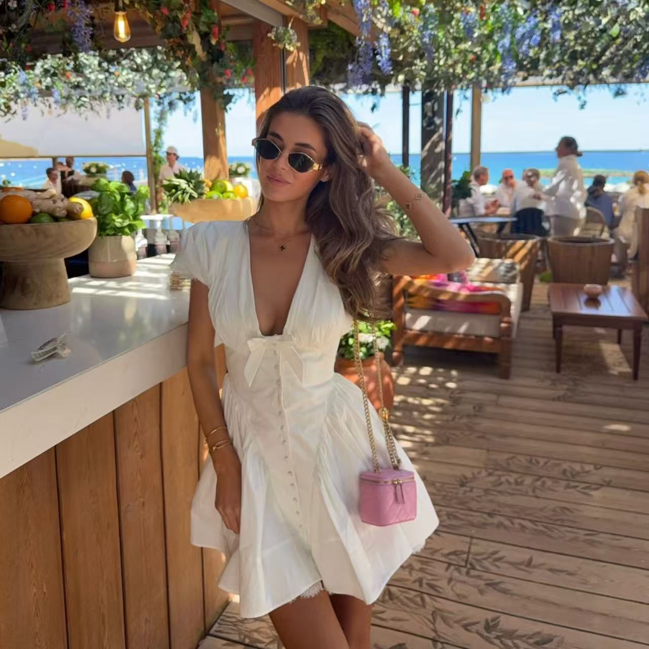 34折抢购House of Cb白色Emiliana蓬蓬裙