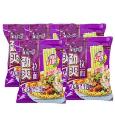 5.9元包邮！康师傅方便面5包（口味自选）