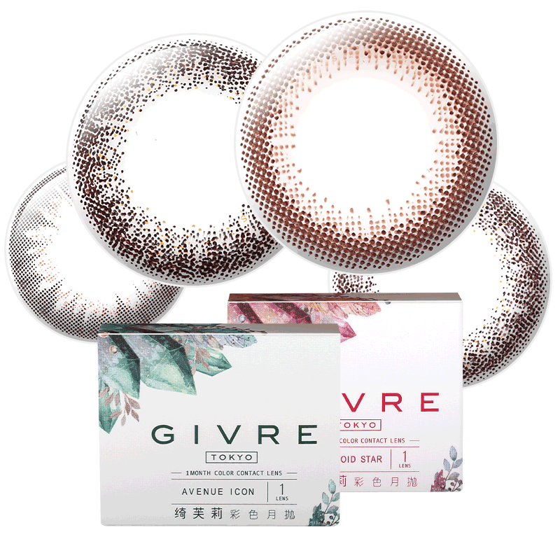 日本Givre绮芙莉美瞳女月抛2片