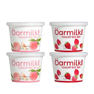 【拍四加赠限购1单】Oarmilk吾岛酸奶果味生牛乳发酵420g*1桶