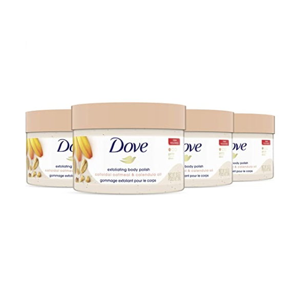 Dove多芬 燕麦和金盏花油身体磨砂膏 298g*4罐
