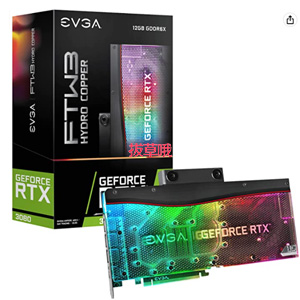 EVGA RTX 3080 12GB FTW3 Ultra Hydro Copper Gaming 显卡