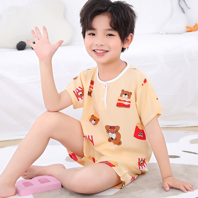 【撸签到】儿童棉绸睡衣2件套装