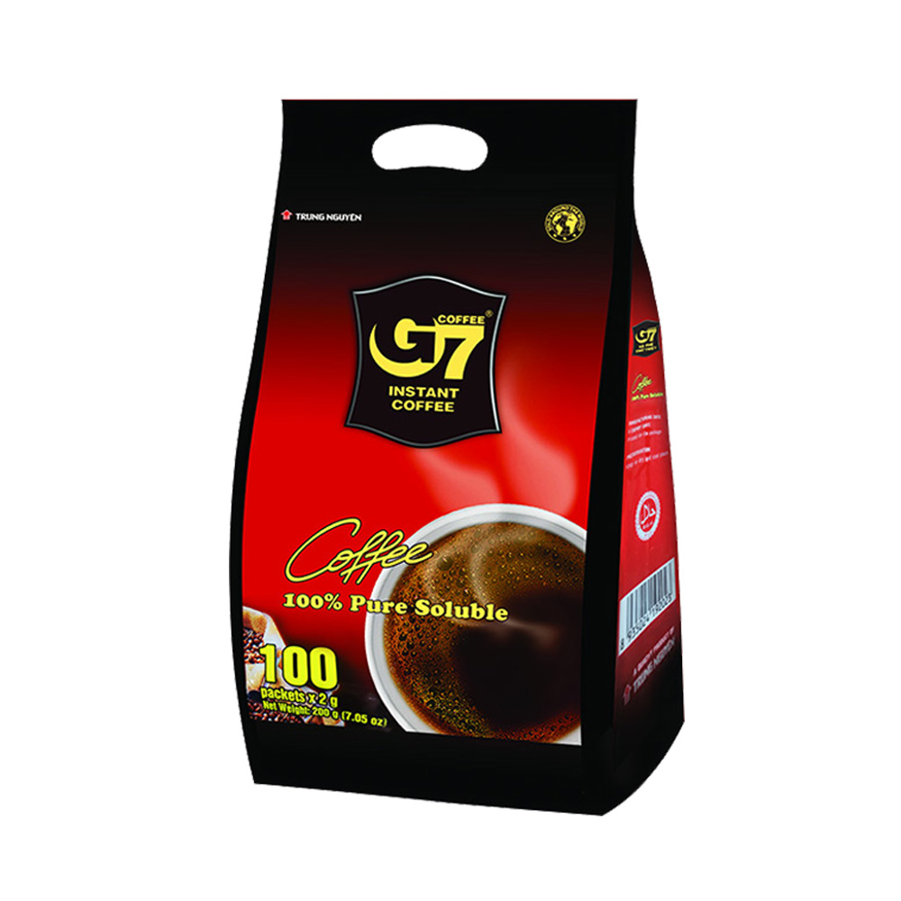 中原G7纯黑速溶咖啡无添加蔗糖200g