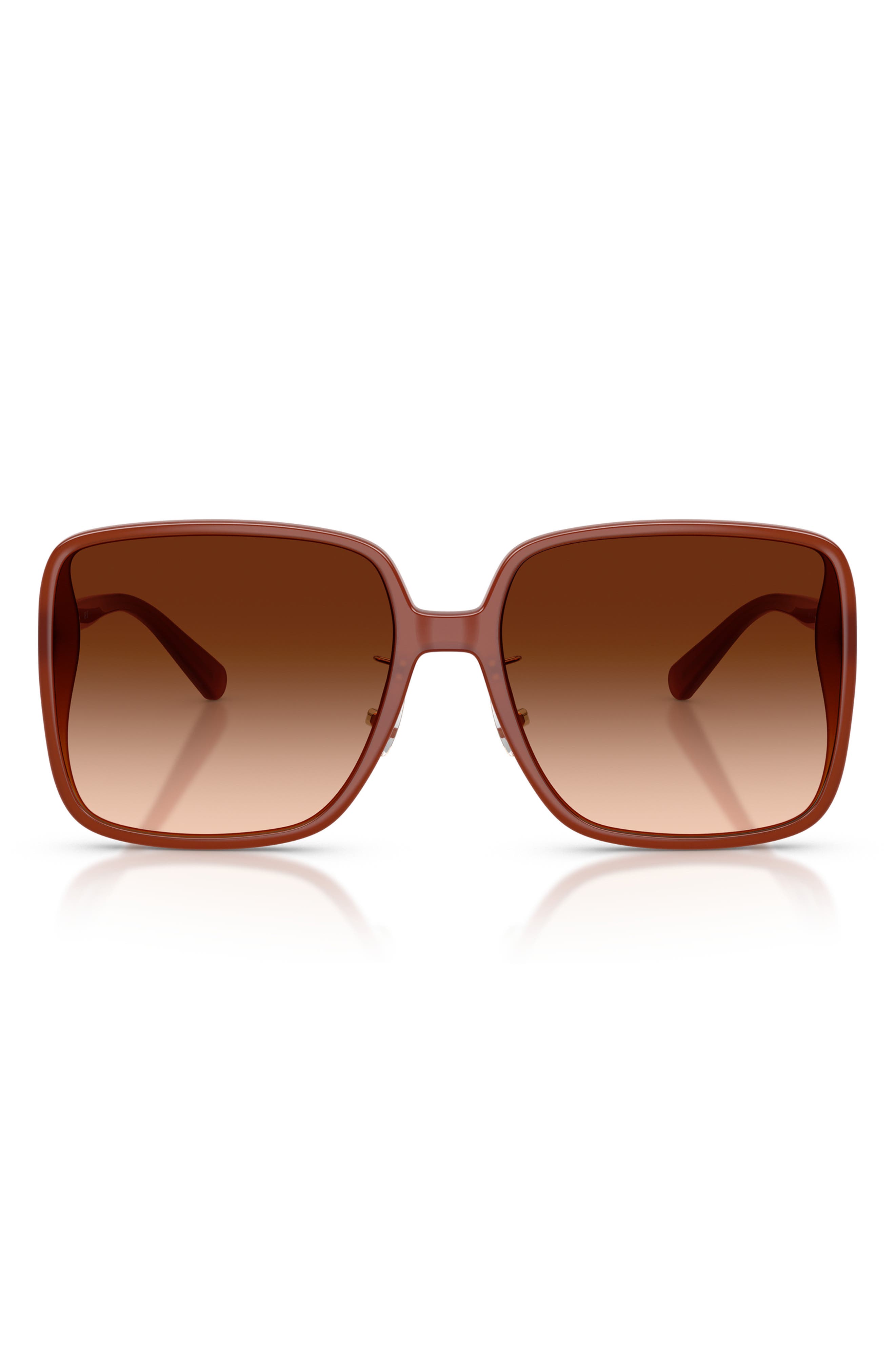 COACH 61mm Gradient Polarized Square Sunglasses