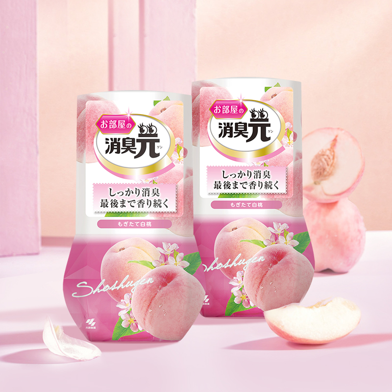 拍2件！【小林制药】消臭元新鲜白桃400ml*4