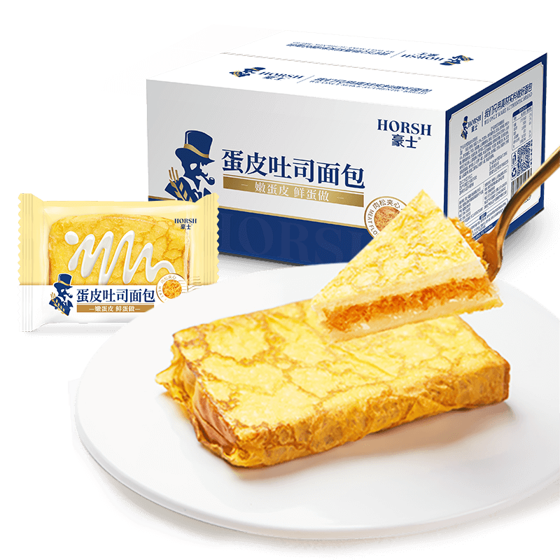 【豪士】早餐蛋皮吐司夹心面包420g
