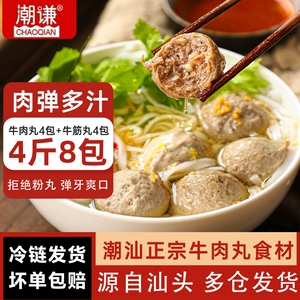 潮谦-潮汕牛肉丸正宗新鲜冷冻牛筋丸火锅麻辣烫煮汤丸子