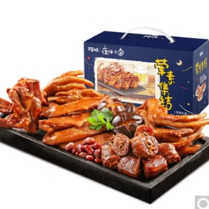 19.9元包邮！百草味 卤味大礼包510g