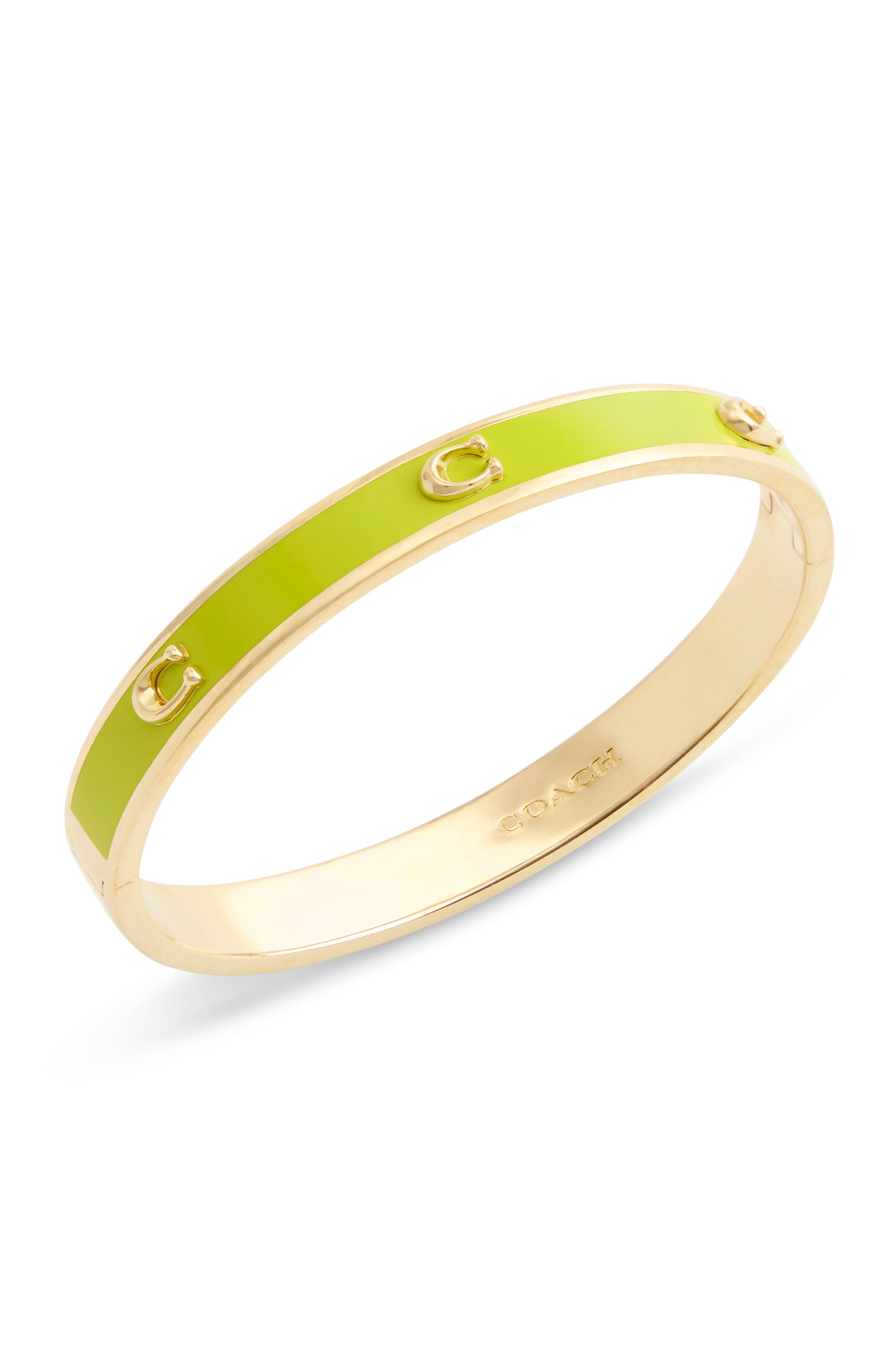 COACH Logo Enamel Hinge Bracelet