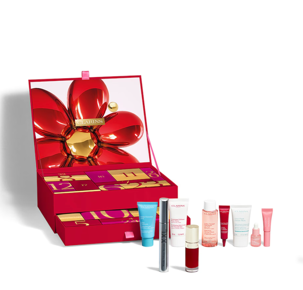 Clarins 24-Day Beauty Advent Calendar available at Harrods
