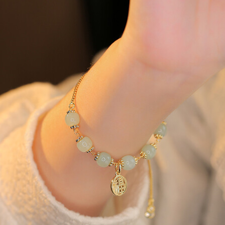 【520礼物】69元包邮！朗言 福牌和田玉手链