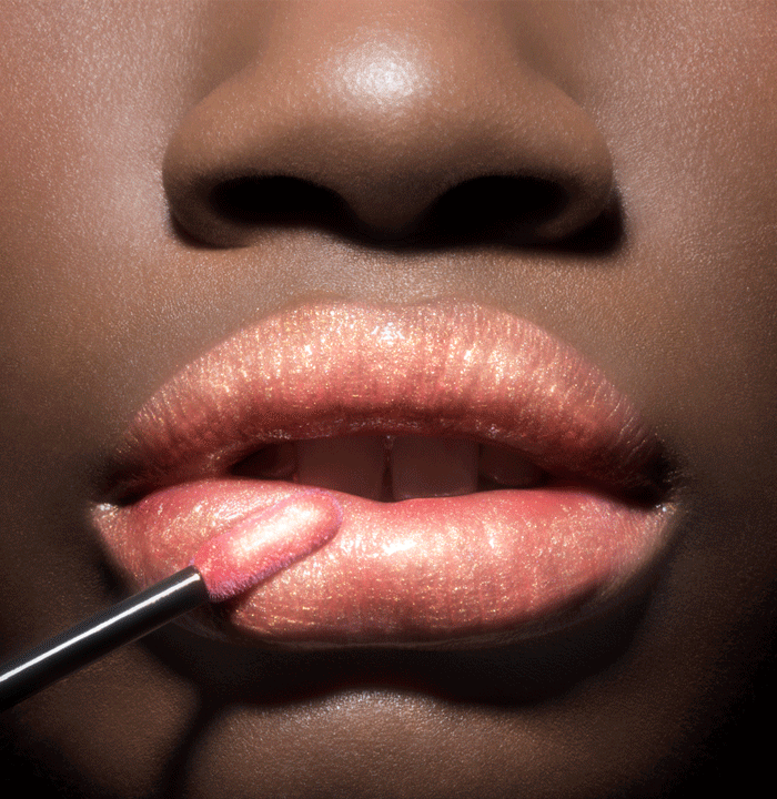 nars 新款经典orgasm光泽蜜桃金闪唇膏