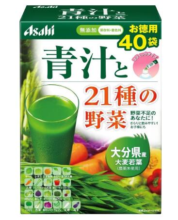 Asahi朝日21种蔬菜青汁40袋 好价1636日元 约 97 拔草哦