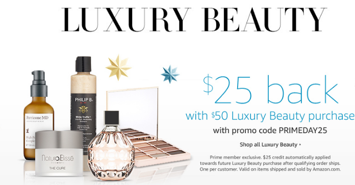 Amazon亚马逊现有luxury Beauty 美妆护肤品热卖 满 50返 25 Credit 额外85折 拔草哦