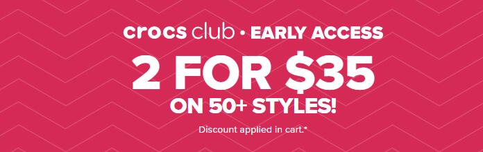 crocs club discount