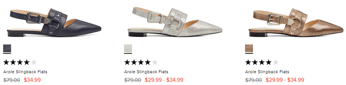 arole slingback flats