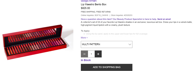 armani lip maestro bento box set