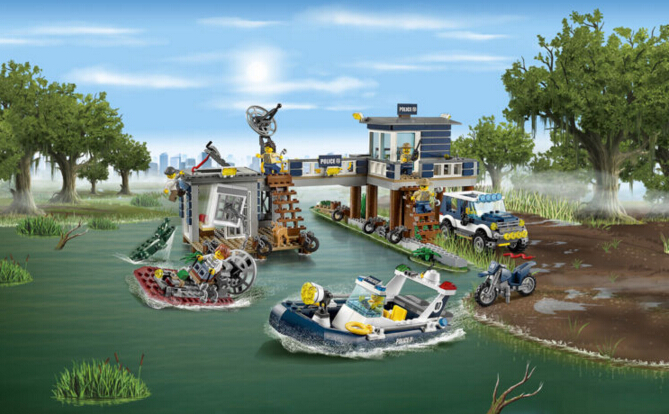 lego乐高城市系列60069沼泽警察局