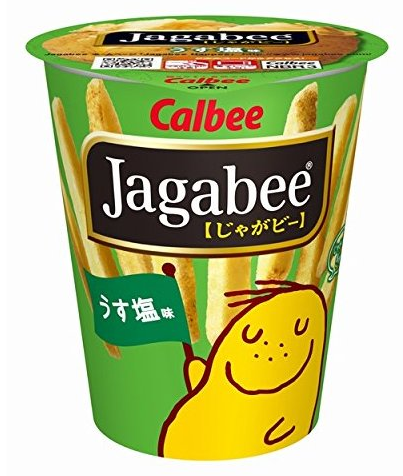 calbee卡乐比jagabee杯装淡盐味薯条40g12个