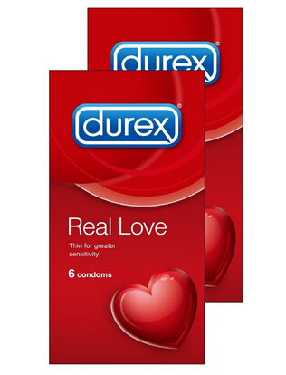 durex杜蕾斯real love真爱装 避孕套6枚*2盒